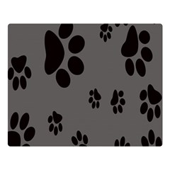 Dog-foodprint Paw Prints Seamless Background And Pattern Two Sides Premium Plush Fleece Blanket (large) by Ket1n9