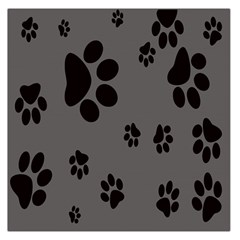 Dog-foodprint Paw Prints Seamless Background And Pattern Square Satin Scarf (36  X 36 ) by Ket1n9