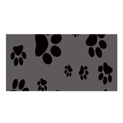 Dog-foodprint Paw Prints Seamless Background And Pattern Satin Shawl 45  X 80  by Ket1n9