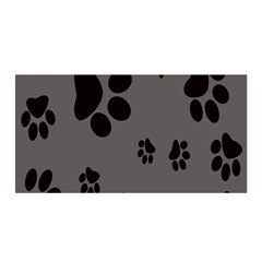 Dog-foodprint Paw Prints Seamless Background And Pattern Satin Wrap 35  X 70  by Ket1n9