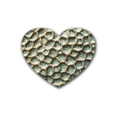 Ocean Pattern Rubber Coaster (heart)