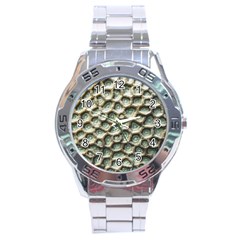 Ocean Pattern Stainless Steel Analogue Watch