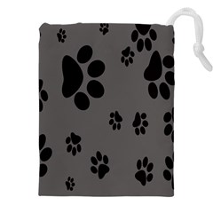 Dog-foodprint Paw Prints Seamless Background And Pattern Drawstring Pouch (5xl) by Ket1n9