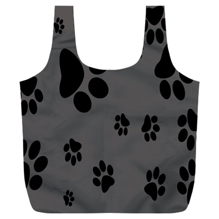 Dog-foodprint Paw Prints Seamless Background And Pattern Full Print Recycle Bag (XXXL)