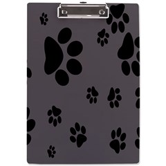 Dog-foodprint Paw Prints Seamless Background And Pattern A4 Acrylic Clipboard by Ket1n9