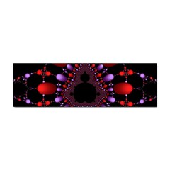 Fractal Red Violet Symmetric Spheres On Black Sticker (bumper) by Ket1n9