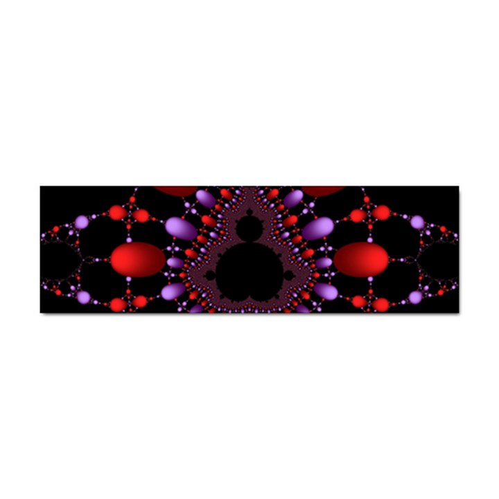 Fractal Red Violet Symmetric Spheres On Black Sticker Bumper (100 pack)