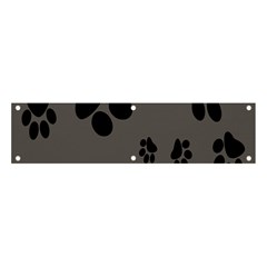 Dog-foodprint Paw Prints Seamless Background And Pattern Banner And Sign 4  X 1  by Ket1n9