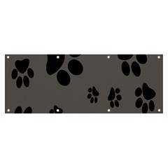 Dog-foodprint Paw Prints Seamless Background And Pattern Banner And Sign 8  X 3  by Ket1n9