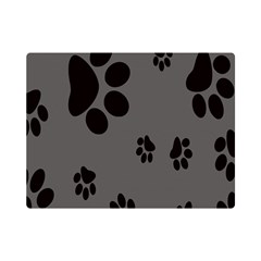 Dog-foodprint Paw Prints Seamless Background And Pattern Premium Plush Fleece Blanket (mini) by Ket1n9