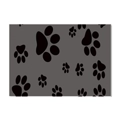 Dog-foodprint Paw Prints Seamless Background And Pattern Crystal Sticker (a4) by Ket1n9