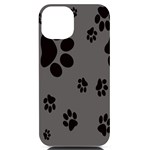 Dog-foodprint Paw Prints Seamless Background And Pattern iPhone 14 Black UV Print Case Front