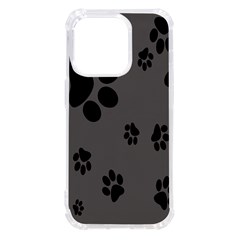 Dog-foodprint Paw Prints Seamless Background And Pattern Iphone 14 Pro Tpu Uv Print Case by Ket1n9