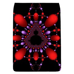 Fractal Red Violet Symmetric Spheres On Black Removable Flap Cover (s) by Ket1n9