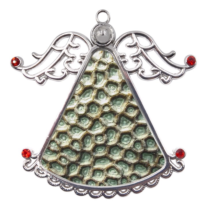 Ocean Pattern Metal Angel with Crystal Ornament