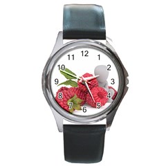 Fruit-healthy-vitamin-vegan Round Metal Watch by Ket1n9