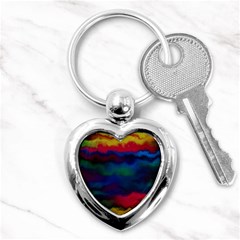 Watercolour-color-background Key Chain (heart) by Ket1n9