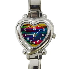 Watercolour-color-background Heart Italian Charm Watch by Ket1n9