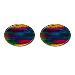 Watercolour-color-background Cufflinks (oval) by Ket1n9