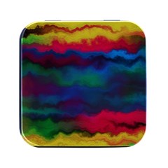 Watercolour-color-background Square Metal Box (black) by Ket1n9