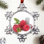 Fruit-healthy-vitamin-vegan Metal Large Snowflake Ornament Front