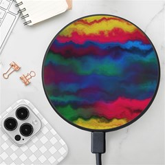 Watercolour-color-background Wireless Fast Charger(black) by Ket1n9