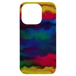 Watercolour-color-background iPhone 14 Pro Black UV Print Case Front