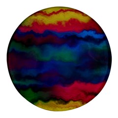 Watercolour-color-background Round Glass Fridge Magnet (4 Pack) by Ket1n9