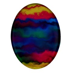 Watercolour-color-background Oval Glass Fridge Magnet (4 Pack) by Ket1n9