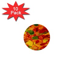 Leaves Texture 1  Mini Buttons (10 Pack)  by Ket1n9