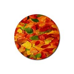 Leaves Texture Rubber Coaster (round) by Ket1n9