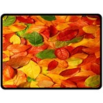 Leaves Texture Two Sides Fleece Blanket (Large) 80 x60  Blanket Front