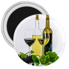 White-wine-red-wine-the-bottle 3  Magnets by Ket1n9