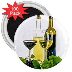 White-wine-red-wine-the-bottle 3  Magnets (100 Pack) by Ket1n9