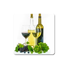 White-wine-red-wine-the-bottle Square Magnet by Ket1n9