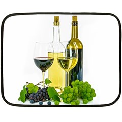 White-wine-red-wine-the-bottle Two Sides Fleece Blanket (mini) by Ket1n9