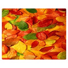 Leaves Texture Premium Plush Fleece Blanket (medium) by Ket1n9