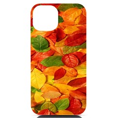 Leaves Texture Iphone 14 Black Uv Print Case by Ket1n9