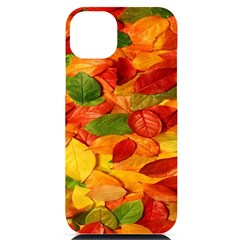 Leaves Texture Iphone 14 Plus Black Uv Print Case by Ket1n9