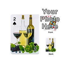 White-wine-red-wine-the-bottle Playing Cards 54 Designs (mini) by Ket1n9