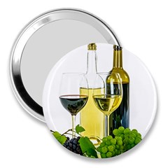 White-wine-red-wine-the-bottle 3  Handbag Mirrors by Ket1n9