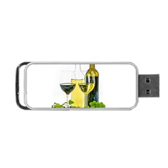 White-wine-red-wine-the-bottle Portable Usb Flash (two Sides) by Ket1n9