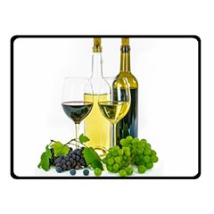 White-wine-red-wine-the-bottle Two Sides Fleece Blanket (small) by Ket1n9