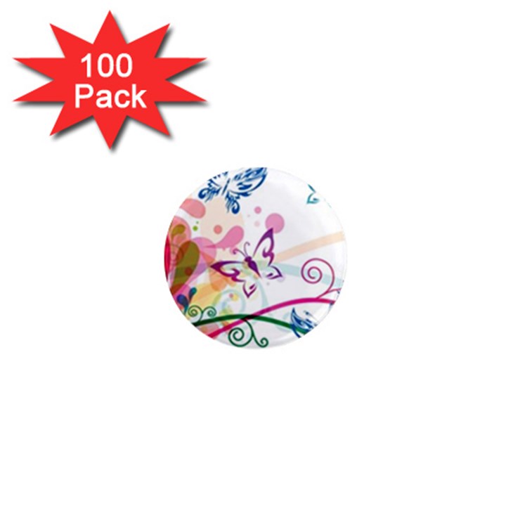 Butterfly Vector Art 1  Mini Magnets (100 pack) 