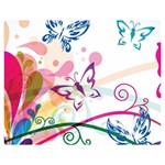 Butterfly Vector Art Two Sides Premium Plush Fleece Blanket (Medium) 60 x50  Blanket Front