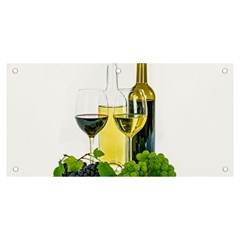 White-wine-red-wine-the-bottle Banner And Sign 6  X 3  by Ket1n9