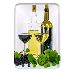 White-wine-red-wine-the-bottle Rectangular Glass Fridge Magnet (4 Pack)