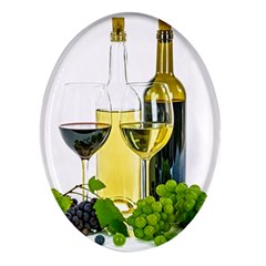 White-wine-red-wine-the-bottle Oval Glass Fridge Magnet (4 Pack) by Ket1n9