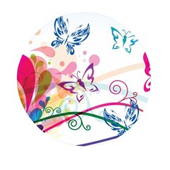 Butterfly Vector Art Mini Round Pill Box by Ket1n9