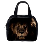 African-lion-mane-close-eyes Classic Handbag (Two Sides) Back